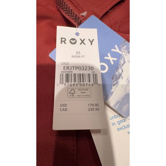 Women's Snow Pants By Roxy Nadia Smoked Paprica Size XS 10K DryFlight Technology - Picture 5 of 16
